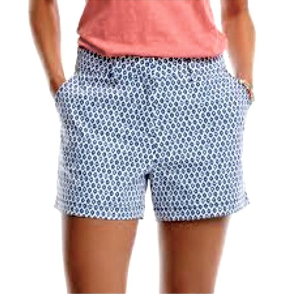 Southern Tide Shorts Ikat Print Blue White Chino Summer Golf SIZE 10 Short
